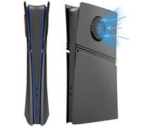 Plaques de façade pour PS5 Pro Digital Edition, coque latérale respirante en ABS personnalisée, version numérique, panneau de bonne dissipation de la chaleur (noir)
