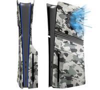 Plaques de façade pour PS5 Pro Disc Edition, coque de rechange avec aérations de refroidissement respirantes, panneau de bonne dissipation de la chaleur, coque en ABS personnalisée pour version disque