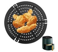 Plaques de friteuse à air, Grille Ronde de 6, 1 Pouces, antiadhésive, Compatible Lave-Vaisselle, Plaque Cuisson croustillante, Accessoires pour friteuse à air, poêle Griller pour a