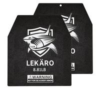 Plaques de gilet lestées en acier de 24,9 x 27,9 cm pour gilets - Paires de 14,5 / 22,8 / 39,5 / 9,5 kg - Inserts d'entraînement antirouille avec revêtement en poudre pour crossfit, Murph, Rucking