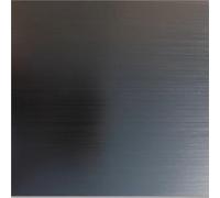 Plaques de gravure en aluminium satiné brossé sablé - Feuille d'aluminium anodisé 100 mm x 100 mm for cartes de visite (1 pièce)(Light black)