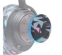 Plaques de Haut-Parleur latérales WC pour Casques Arctis Nova, fabriquées par Wicked Cushions | Compatible avec Arctis Nova Pro sans Fil/Pro Filaire/Nova 7/7X/7P | 90's Black