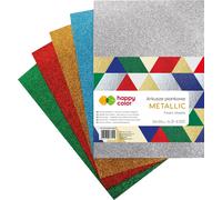 Plaques de mousse métallique Happy Color A4 5 couleurs 5 feuilles.