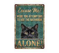 Plaques De Mur Chat, Excusez-Moi, Essayiez-Vous D'Utiliser Le Seul Vintage Mur Signe Humour Panneau Métal Pour Bar Plage Chambre 30X20Cm
