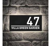 Plaques De Numéro De Maison LED Rétroéclairées Modernes Personnalisées Pour L'extérieur, Plaques D'adresse En Acrylique 3D Personnalisées, Plaque De Porte Flottantes Illuminées(6x11in)