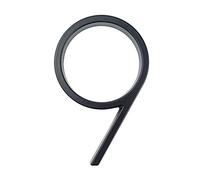 plaques de numéros de maison, Numéros de maison flottants 125 mm, grandes lettres modernes for porte, extérieur, 5 pouces, noir, plaque d'adresse n° 0 à 9(9)