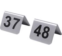 Plaques de numérotation de table, 12 pièces, imprimées des deux côtés, variante au choix : n° 37-48 Variante : n° 37-48