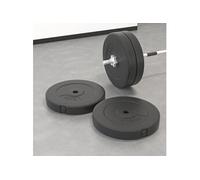 Plaques de poids 2 pcs 30 kg Béton Noir G