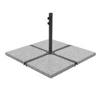 4x Plaque de Poids de Parasol Granit Gris Carré Support Pied de Parasol vidaXL