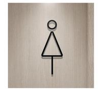 Plaques de portes Numéro de porte toilettes for hommes et femmes 3D for centre commercial, panneau signalisation créatif for, décoration d'hôtel for la maison(2,25x16cm)
