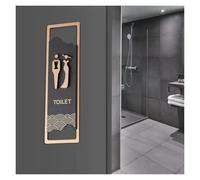 Plaques de portes Panneau de toilette autocollant unisexe for salle bain, panneau toilettes for entreprise, café, maison, bar, porte publique ou mur