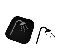 Plaques de portes Panneaux de toilettes Commode Toilettes à la turque Signalisation rappel creuse Plaque porte Rappels chaleur indicatrice salle bain WC(12,12cm x 12cm)