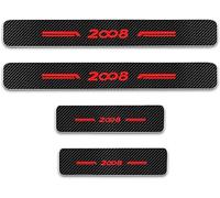 Plaques de Protection de Seuil de Porte Extérieure de Voiture pour Peugeot 2008，Protections de Seuil de Porte, 4pcs