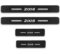 Plaques de Protection de Seuil de Porte Extérieure de Voiture pour Peugeot 2008，Protections de Seuil de Porte, 4pcs