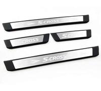 Plaques de Protection de Seuil de Porte Extérieure de Voiture pour Suzuki Sx4 S-Cross 2014-2019，Protections de Seuil de Porte, 4pcs