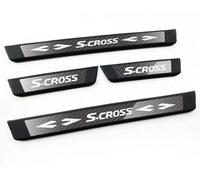 Plaques de Protection de Seuil de Porte Extérieure de Voiture pour Suzuki Sx4 S-Cross 2014-2019，Protections de Seuil de Porte, 4pcs