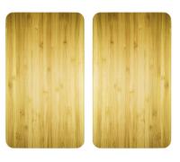Plaques de protection en bois pour poêle - 2 pièces, WENKO