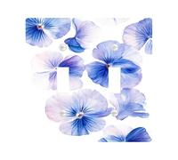 Plaques de protection pour interrupteur à motif floral bleu printanier, pensées bleues élégantes pour décoration murale, plaques murales en thermoplastique, taille standard à double bascule