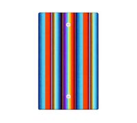 Plaques de protection pour interrupteur à rayures colorées, lignes multicolores vives pour décoration de la maison, plaques murales thermoplastiques, plaque de couverture vierge de taille standard