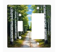 Plaques de protection pour interrupteur de chemin de nature, forêt pour décoration murale, plaques murales thermoplastique, taille standard à bascule