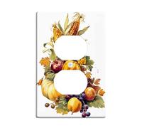 Plaques de protection pour interrupteur de récolte d'automne, fruits et légumes d'automne chauds pour décoration saisonnière, plaques murales, prise duplex simple de taille standard