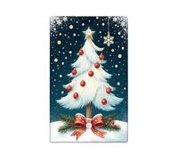 Plaques de protection pour interrupteur de sapin de Noël, motif pays des merveilles d'hiver avec flocons de neige et ornements, plaques murales thermoplastiques, plaque de couverture vierge de taille