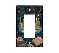 Plaques de protection pour interrupteur de tarot mystique - Bleu nuit - Décoration magique pour accents muraux - Taille standard - Style enchanteur