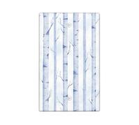 Plaques de protection pour interrupteur en bouleau d'hiver, motif arbre bleu et blanc pour décoration d'intérieur, plaques murales en thermoplastique, plaque de couverture vierge de taille standard