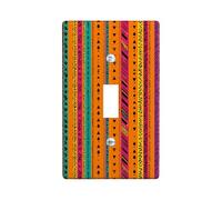 Plaques de protection pour interrupteur géométrique vibrant, motif coloré pour décoration murale audacieuse, plaques murales en thermoplastique, taille standard à bascule unique