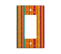 Plaques de protection pour interrupteur géométrique vibrant, motif coloré pour décoration murale audacieuse, plaques murales en thermoplastique, taille standard simple à bascule