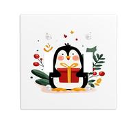 Plaques de protection pour interrupteur Pingouin - Motif vacances rouge et vert - Pour décoration hivernale - Plaques murales en thermoplastique - Taille standard - Double bascule