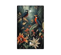 Plaques de protection pour interrupteur/prises de courant avec oiseaux tropicaux, décoration de forêt tropicale verte vive pour décoration d'intérieur, plaques murales en thermoplastique, plaque de