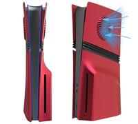 Plaques de protection pour PS5 Pro Disc Edition, coque latérale de rechange respirante en ABS personnalisée pour console PS5 Pro, panneau de bonne dissipation de la chaleur (rouge)