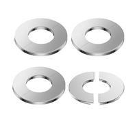 Plaques de recouvrement de plomberie - 4 robinets à bride de tuyau rond | Anneau de couvercle de robinet de douche | de couverture de plomberie pour trous de valve d'angle et tuyaux d'eau