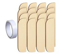 Plaques de recouvrement de réparation de charnière en bois avec ruban adhésif double face, plaques de gâche pour la restauration du cadre de porte, installation facile pour serrure de porte extérieure