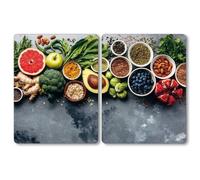 Plaques de recouvrement pour cuisinière HEALTHY FOOD, Lot de 2, verre, Kesper