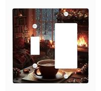 Plaques de recouvrement pour interrupteur d'hiver confortable pour décoration de vacances, plaques murales en thermoplastique, taille standard