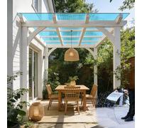 Plaques de Remplacement 2mm,Feuille de Toiture en Polycarbonate, Facile À Couper, Couverture de Toit Isolante Anti-Pluie, Marquise Extérieur pour Terrasse,Serre(Blue,1 * 20m/3.3 * 65.6ft)