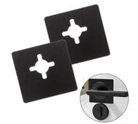 Plaques de renfort de verrouillage avec boule avant en acier inoxydable pour soutenir les serrures de porte lâches et augmenter la sécurité (6 pièces)