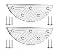 Plaques de Réparation du Talon Métal Demi-lune, 1 Paire | Vis et Clous, Finition Argentée, pour Chaussures Décontractées et Talons en Caoutchouc