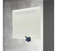 Plaques de réparation en plastique pour les murs s Tailles multiples multicolores en aluminium de bouton poussoir de panneau d'accès de cloison sèche(Warm White,10x10cm/4x4in)