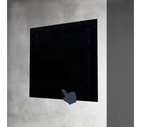 Plaques de réparation en plastique pour les murs s Tailles multiples multicolores en aluminium de bouton poussoir de panneau d'accès de cloison sèche(Schwarz,30x30cm/12x12in)