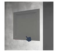 Plaques de réparation en plastique pour les murs s Tailles multiples multicolores en aluminium de bouton poussoir de panneau d'accès de cloison sèche(Dark Gray,12x12cm/5x5in)