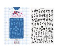 Plaques de stamping pour nail art - Motif ligne de fleurs - Plaque de tampon en acier inoxydable - Modèle de manucure - Outil d'art - Plaque d'images pour ongles