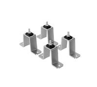 Plaques de support pour climatiseurs Lot de 4 supports montage antivibratoires robustes, coussinets amortisseurs for pieds compresseur climatiseur, mini base fendue(Higher Size)