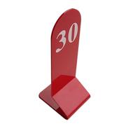 Plaques de table en acrylique pour restaurants, Support de numéro Table en acrylique Double face, multicolore, 18x6cm, for mariage, Restaurant, événement(Red,1-10)