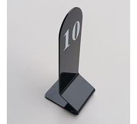 Plaques de table en acrylique pour restaurants, Support de numéro Table en acrylique Double face, multicolore, 18x6cm, for mariage, Restaurant, événement(Black,1-10)