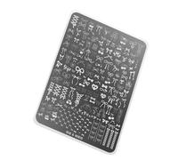 Plaques de tampons en acier inoxydable pour nail art - Modèles professionnels pour vernis à ongles en gel - Outils de nail art gravés