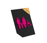 plaques de toilette Panneau De Signalisation For Toilettes For Hommes Et Femmes, Autocollant Mural For(Color 04)