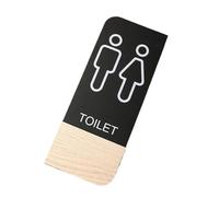 plaques de toilette Panneau De Toilettes, Signalisation Portes Salle Bain, Plaque Porte, Rappels Chaleur, Indicatrice, Autocollant Mural(Color 02)